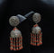 925 Silver Coral Jhumka